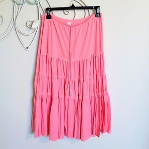Long Flowy Full Ruffle Skirt